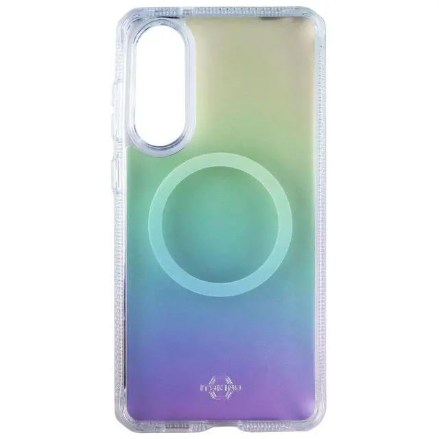 Alt view image 2 of 3 - ITSKINS Hybrid_R // Vapor Iridescent MagSafe Case for Galaxy S25 Edge - Violet