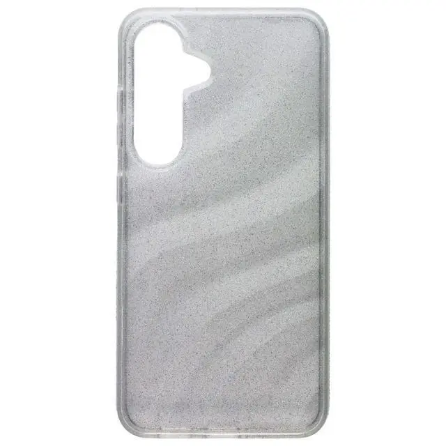 Alt view image 2 of 3 - ZAGG Milan Series Case for Samsung Galaxy S25 - Glitter Swirl Silver