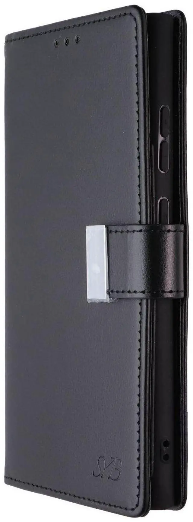 Alt view image 2 of 3 - SYB Tech Accessory Folio Case for Samsung Galaxy S24 Ultra - Black Leather