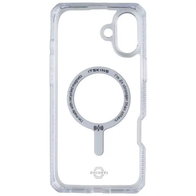 Alt view image 3 of 3 - ITSKINS Hybrid_R Mood Case for MagSafe for Apple iPhone 16 Plus - Clear/Purple