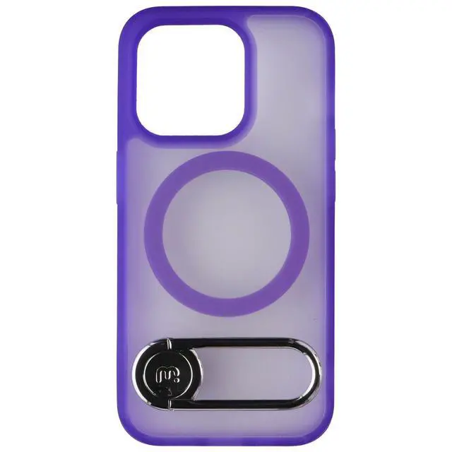 Alt view image 2 of 3 - Mybat Pro Lunar Series Kickstand Case for MagSafe for iPhone 15 Pro - Purple