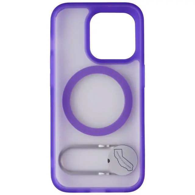Alt view image 3 of 3 - Mybat Pro Lunar Series Kickstand Case for MagSafe for iPhone 15 Pro - Purple