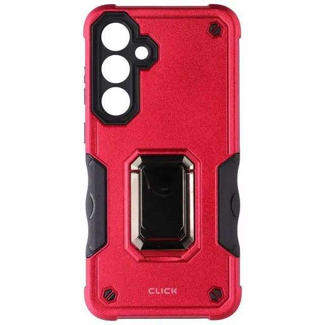 Alt view image 2 of 3 - Click Pro Series Kickstand Case for Samsung Galaxy S24 FE - Red