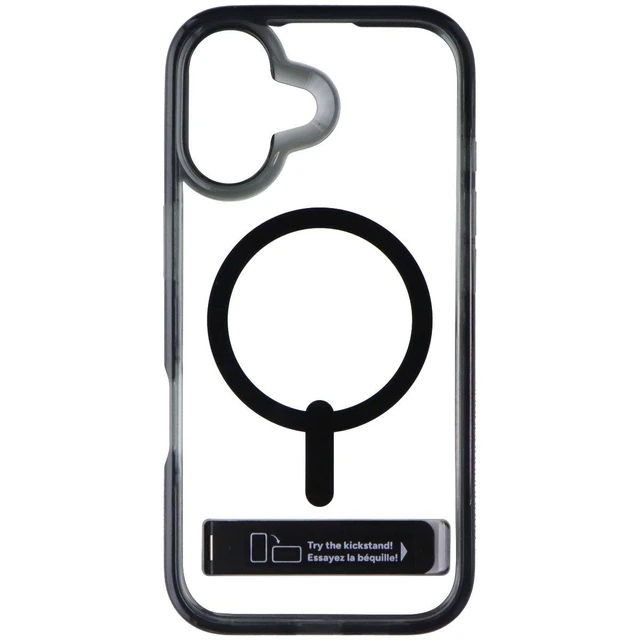 Alt view image 2 of 3 - ZAGG Santa Cruz Series Snap Case with Kickstand for Apple iPhone 17 - Jet Black