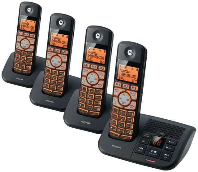 Main image of Motorola Digital Cordless Phone with Answering Machine (4 Sets with Bases) K704B