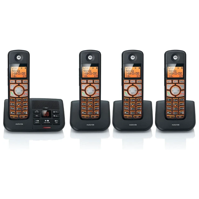 Alt view image 2 of 5 - Motorola Digital Cordless Phone with Answering Machine (4 Sets with Bases) K704B