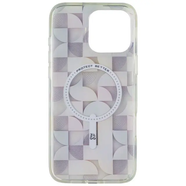 Alt view image 3 of 3 - ZAGG Milan Snap Series Case for MagSafe for iPhone 16 Pro Max - Geometric