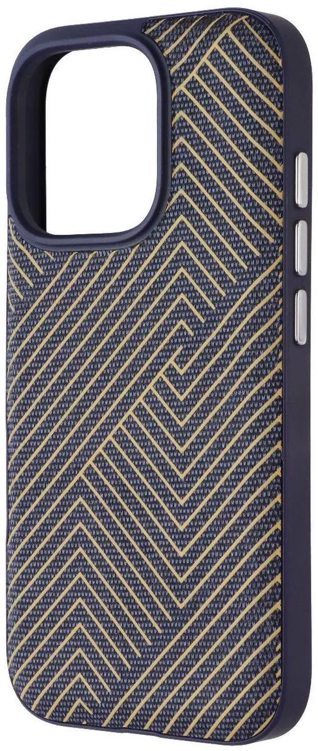 Main image of ZAGG London Snap Series Case for Apple iPhone 16 Pro - Navy Blue / Gold