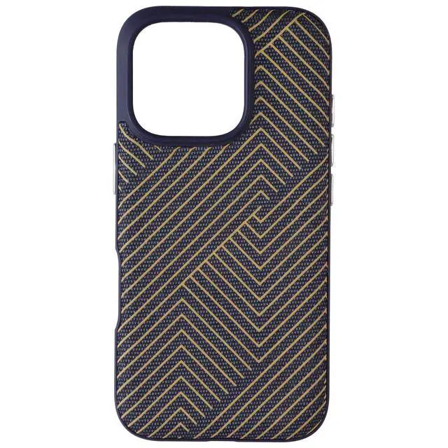 Alt view image 2 of 3 - ZAGG London Snap Series Case for Apple iPhone 16 Pro - Navy Blue / Gold