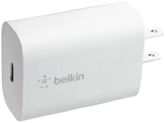Alt view image 2 of 3 - Belkin 25-Watt (USB-C) PD Fast Charge Wall Charger with PPS - White (WCA004dqWH)
