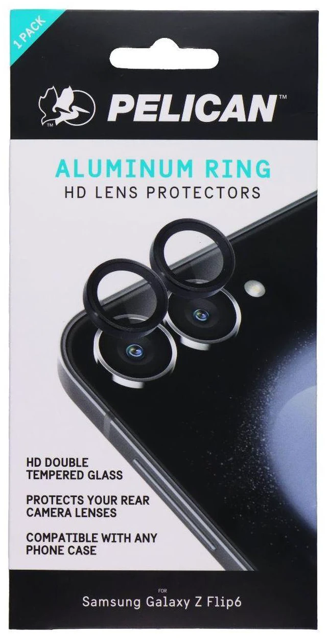 Main image of Pelican Aluminum Ring HD Lens Protector for Samsung Galaxy Z Flip6 - Black