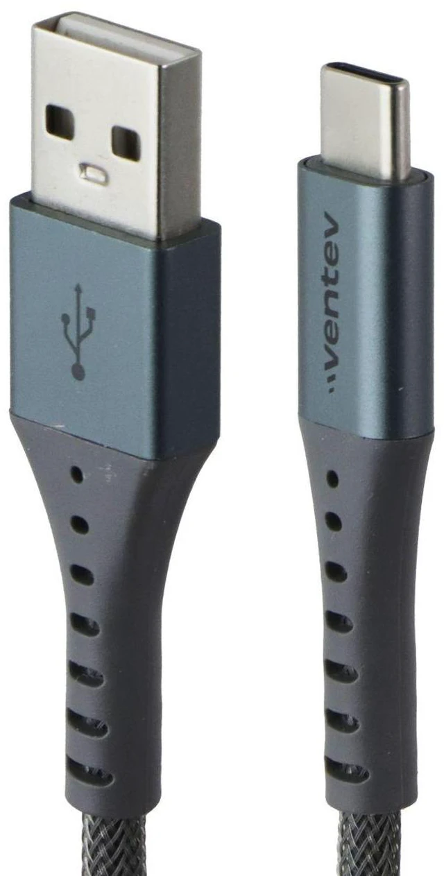 Main image of Ventev 10 Foot Alloy USB-A to USB-C Ultra Durable High Speed Cable - Gray