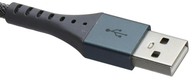 Alt view image 2 of 5 - Ventev 10 Foot Alloy USB-A to USB-C Ultra Durable High Speed Cable - Gray