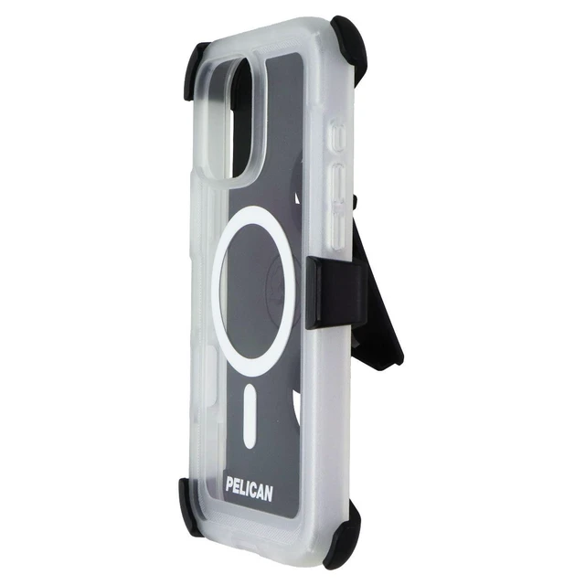 Alt view image 2 of 4 - Pelican Voyager Case & Holster for MagSafe for Apple iPhone 16 Pro Max - Clear
