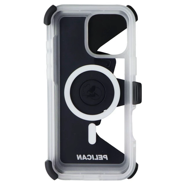 Alt view image 4 of 4 - Pelican Voyager Case & Holster for MagSafe for Apple iPhone 16 Pro Max - Clear