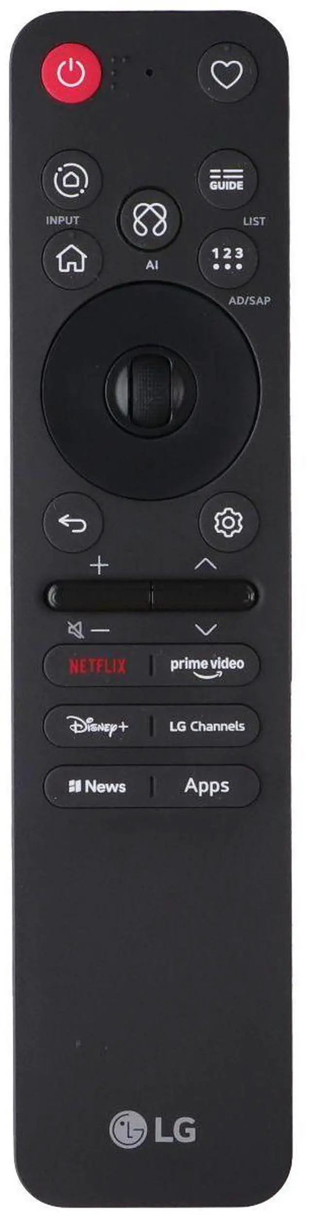 Main image of LG Remote Control (MR26GA) with Netflix/Prime/Disney+ Hot Keys - Gray