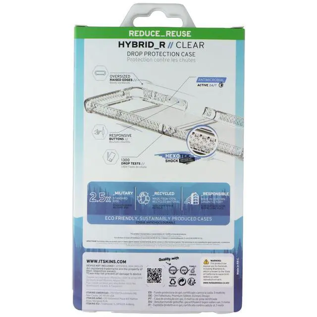 Alt view image 3 of 3 - ITSKINS Hybrid_R // Clear Series Case for Motorola Razr (2023) - Transparent