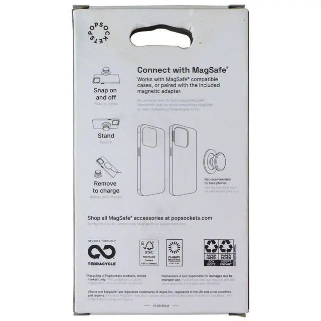 Alt view image 2 of 2 - PopSockets Magnetic Phone Grip & Stand for MagSafe (Swappable Top) - Aura