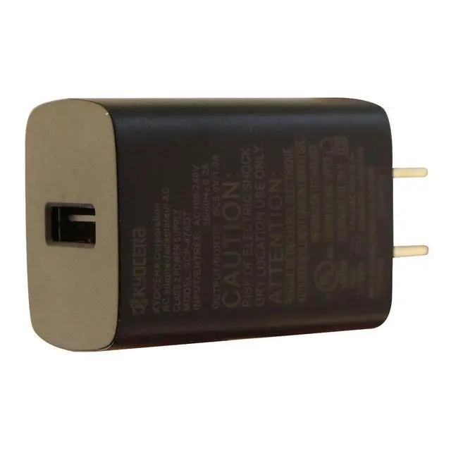 Main image of Kyocera 5V - 1A Wall Charger Single USB Port Charging Adapter SCP-47ADT Black