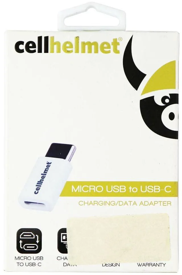 Main image of CellHelmet MicroUSB to USB-C Charging/Data Adapter - White