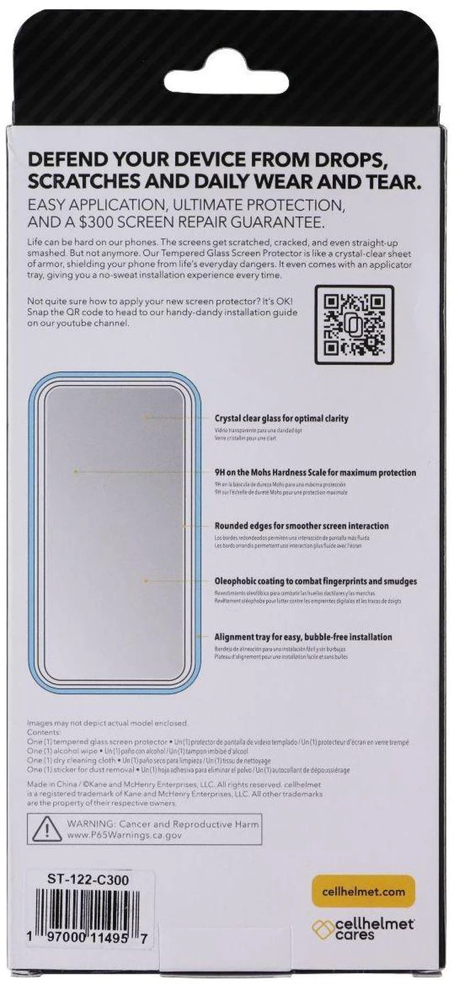 Main image of CellHelmet Tempered Glass Screen Protector w/Align Tray for Apple iPhone 17 Pro