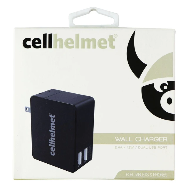 Alt view image 7 of 7 - cellhelmet 2.4-Amp Dual-Port Smart Wall Charger (WALL-2.5/2-B) CHELWALL252B
