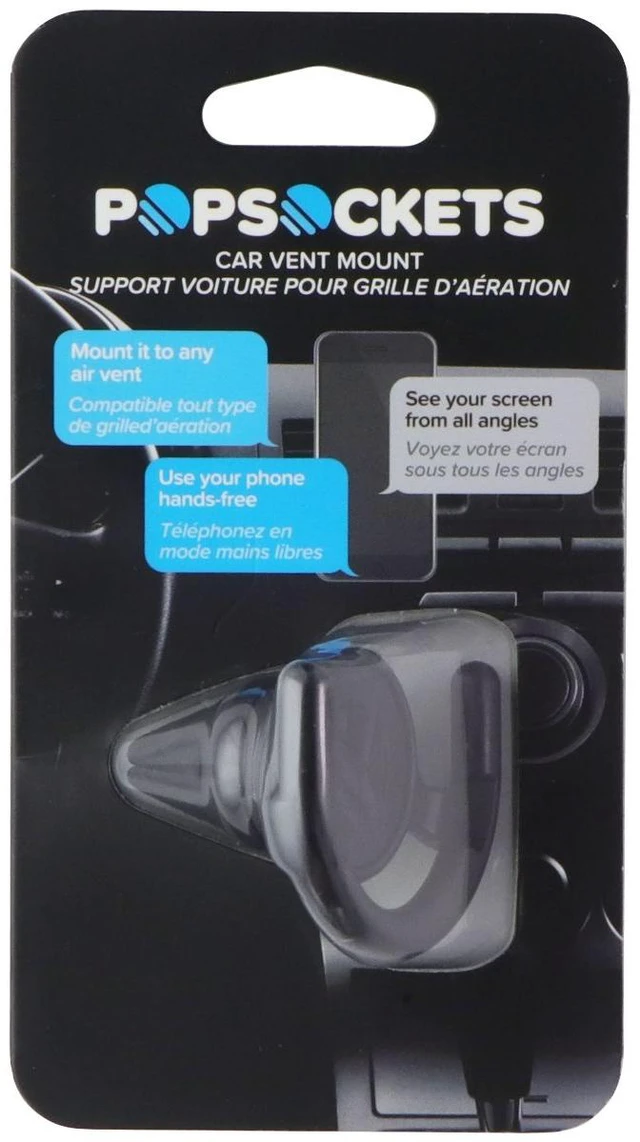Alt view image 2 of 2 - PopSockets Car Vent Mount for PopGrips - Black