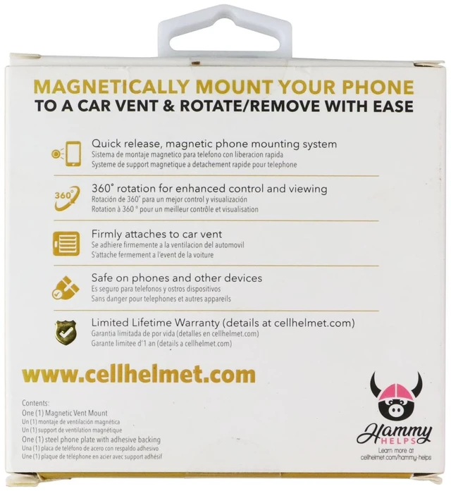 Alt view image 11 of 11 - cellhelmet 360° Magnetic Vent Mount (CHASMT0011) CHELCHASMT0011
