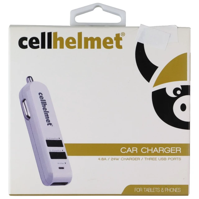 Alt view image 7 of 8 - cellhelmet 4.8-Amp 3-Port USB Car Charger (CAR-4.8/3-W) CHELCAR483W