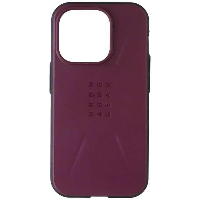 Alt view image 2 of 3 - UAG Civilian Series Case for MagSafe for Apple iPhone 15 Pro - Bordeaux (Red)