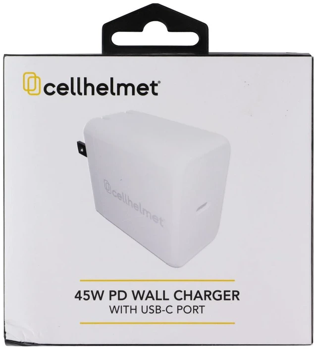 Main image of CellHelmet 45W Single Port USB-C PD Wall Charger - White