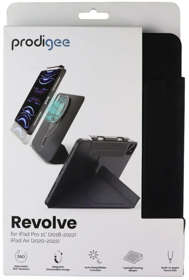 Main image of Prodigee Revolve Case/Stand for iPad Air & iPad Pro 11 - Black iPDP11-RVLV-BLK