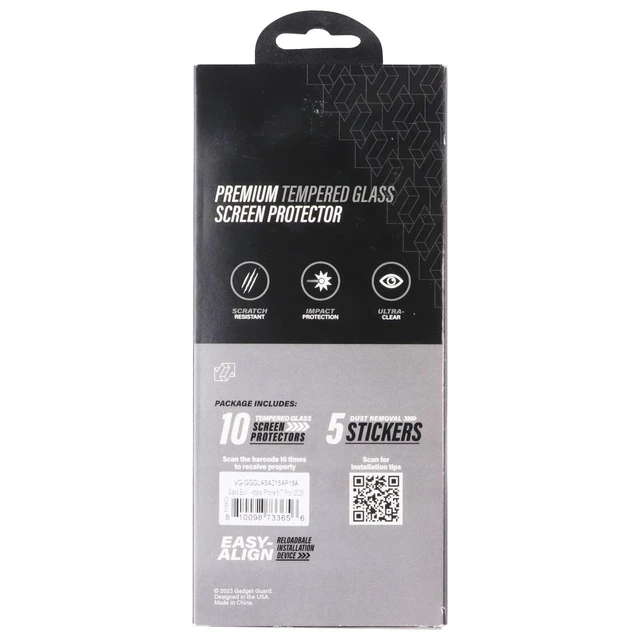 Alt view image 2 of 2 - Gadget Guard Glass Screen Protector for Apple iPhone 15 Pro Max - Bulk 10 Pack