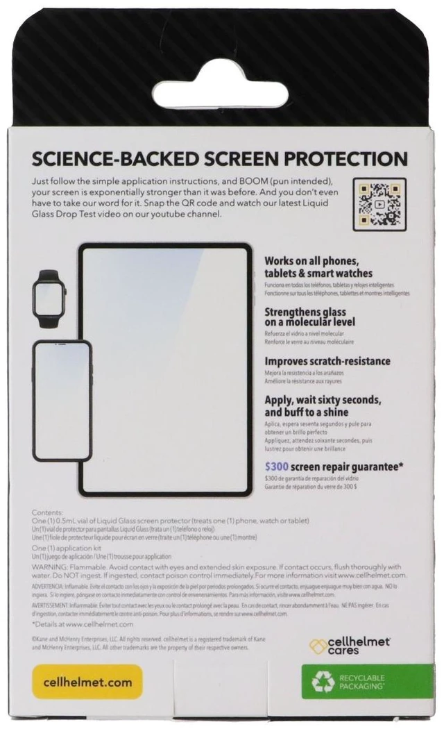 Alt view image 2 of 2 - CellHelmet Liquid Glass 300 Screen Protector - Clear .5mL