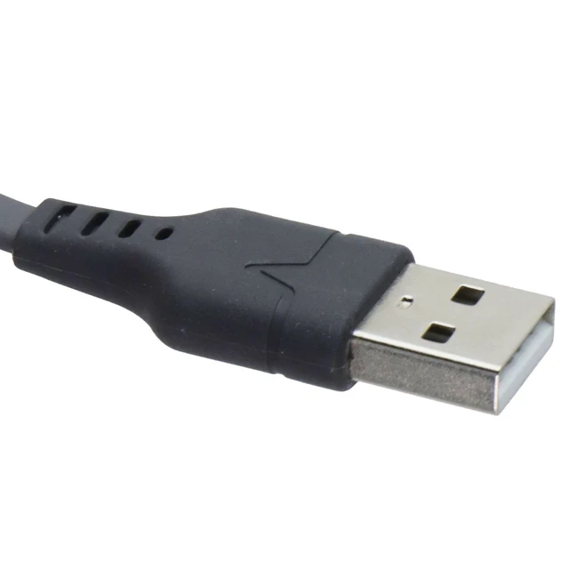 Alt view image 3 of 5 - Ventev 3.3 Foot USB-A to USB-C High Speed Flat Cable - Gray
