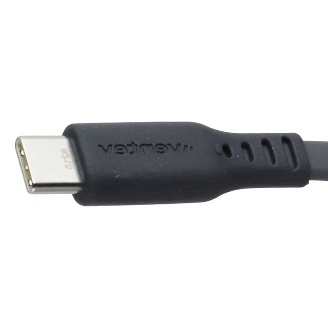 Alt view image 4 of 5 - Ventev 3.3 Foot USB-A to USB-C High Speed Flat Cable - Gray