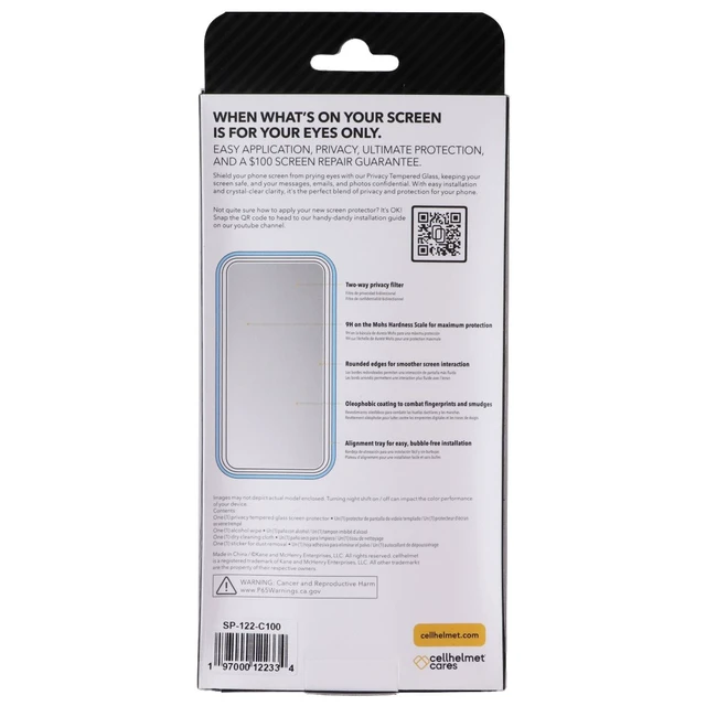 Alt view image 2 of 2 - CellHelmet Privacy Tempered Glass Screen Protector for Apple iPhone 17 Pro