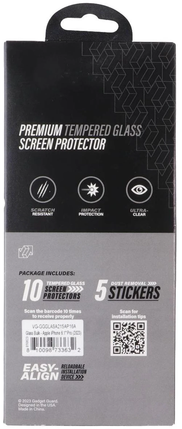 Alt view image 2 of 2 - Gadget Guard Glass Screen Protector for Apple iPhone 15 Pro - Bulk 10 Pack