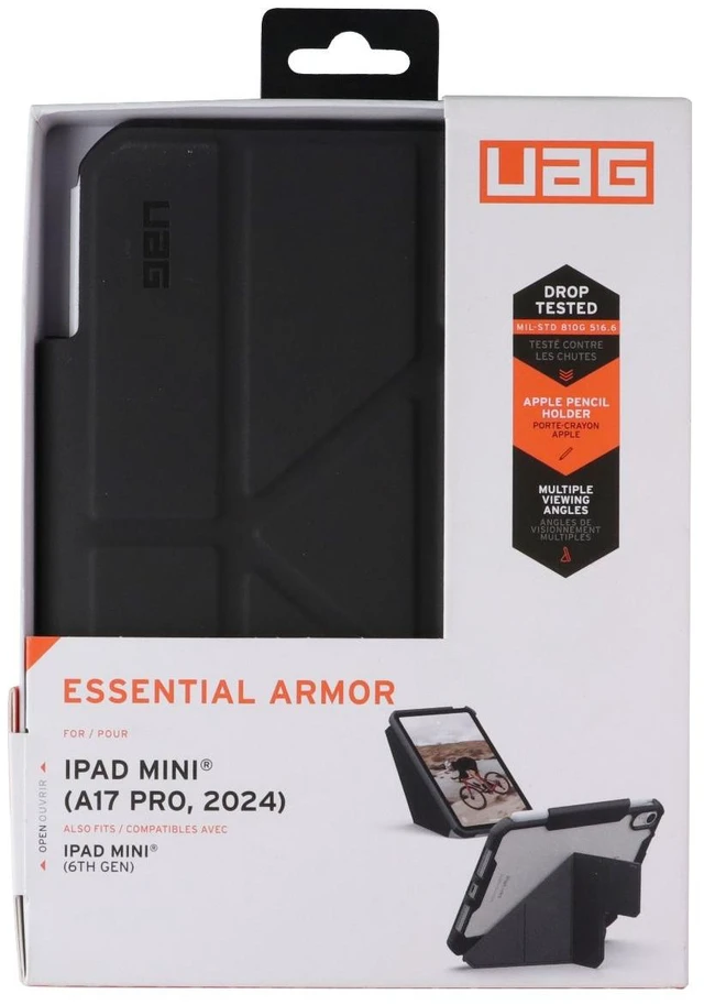 Main image of UAG Essential Armor for Apple iPad Mini 7th Gen (A17 Pro, 2024)/6th Gen - Black