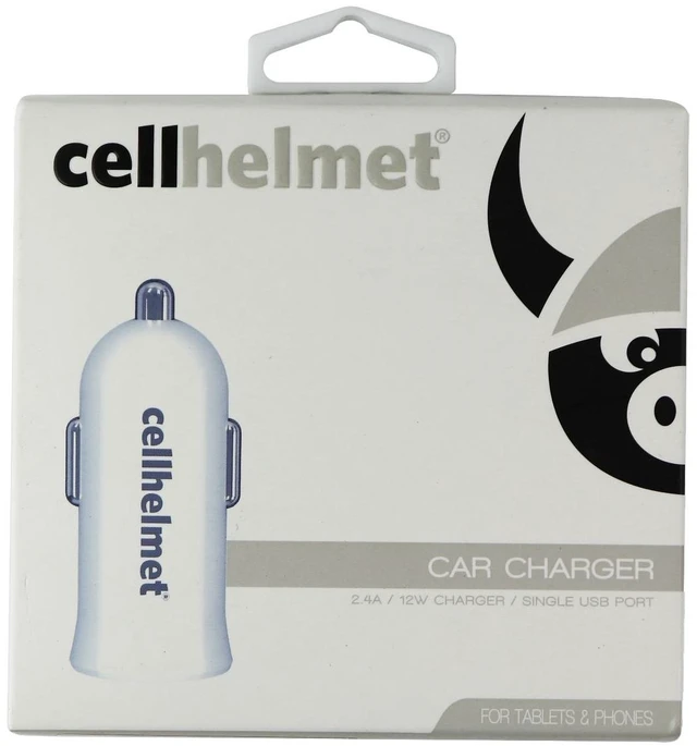 Main image of CellHelmet USB Single Port Car Charger (2.4A/12W) - White