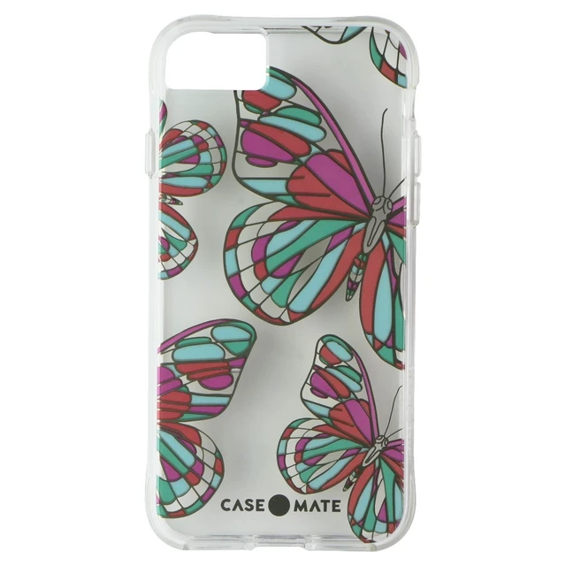 Alt view image 2 of 3 - Case-Mate Print Hard Case for iPhone SE (3rd Gen)/SE (2020) - Butterflies