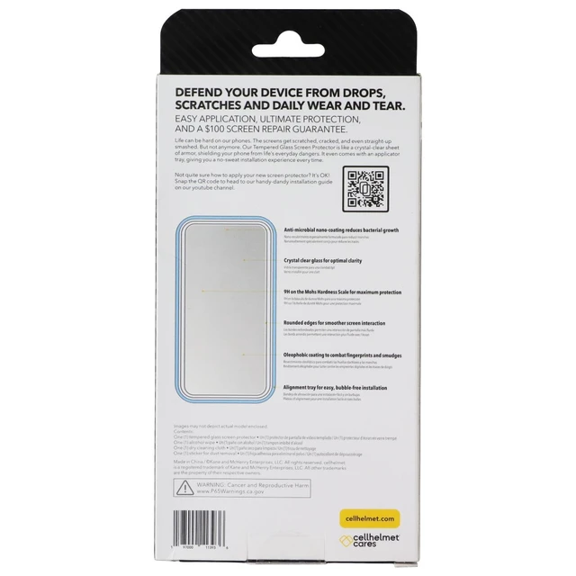 Alt view image 2 of 2 - CellHelmet Tempered Glass Screen Protector for Apple iPhone 16e/14/13/13 Pro
