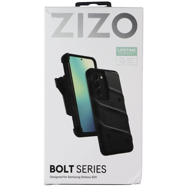 Alt view image 7 of 7 - ZIZO BOLT Series Case and Holster for Samsung Galaxy S24 - Black