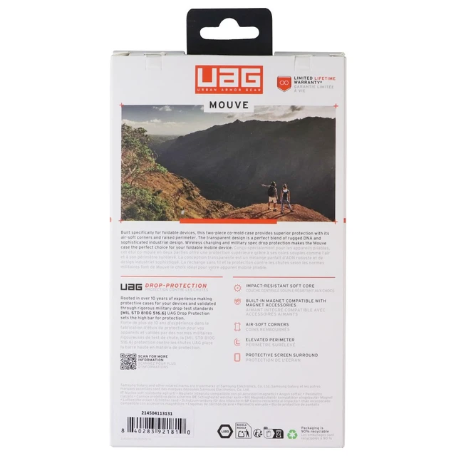 Alt view image 2 of 2 - Urban Armor Gear UAG Mouve Series Magnetic Case for Samsung Galaxy Z Flip7 - Ash