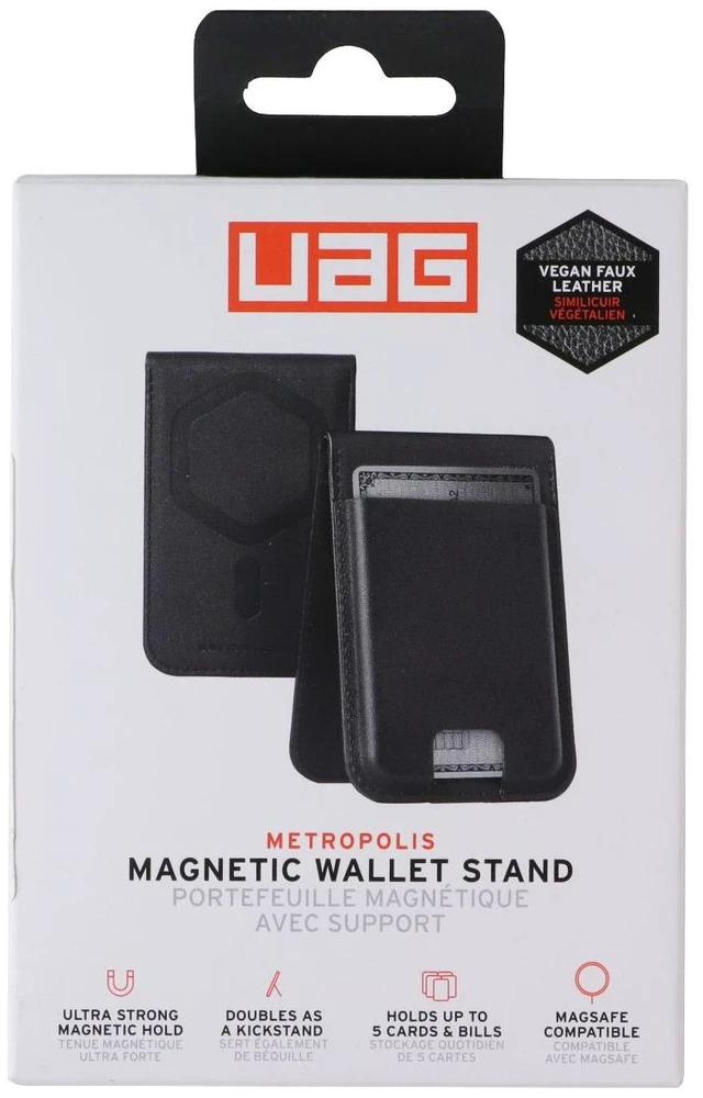 Main image of Urban Armor Gear UAG Metropolis Series Magnetic Wallet Stand w/MagSafe - Black