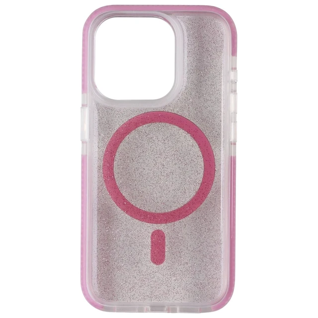 Alt view image 2 of 3 - Prodigee Super Star Case for MagSafe for Apple iPhone 15 Pro - Pink / Glitter