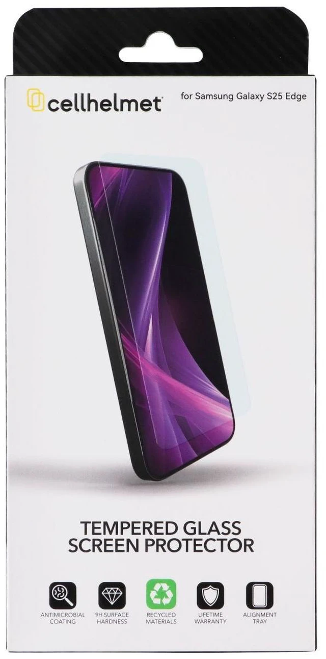 Main image of CellHelmet Tempered Glass Screen with Alignment Tray for Samsung Galaxy S25 Edge
