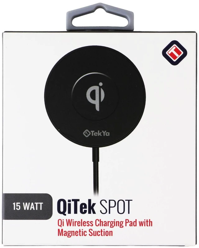 Main image of TekYa (15W) QiTek Spot Qi Wireless Charging Pad with Magnetic Suction - Black