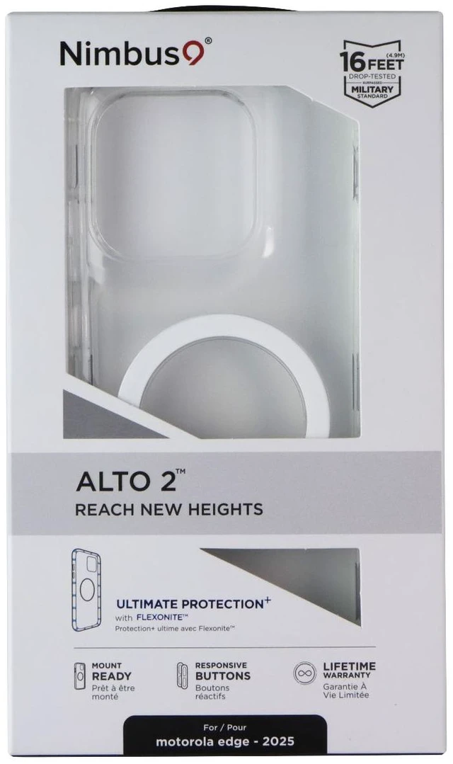 Alt view image 5 of 5 - Nimbus9 Alto 2 Magnetic Case for Motorola Edge (2025) - Clear