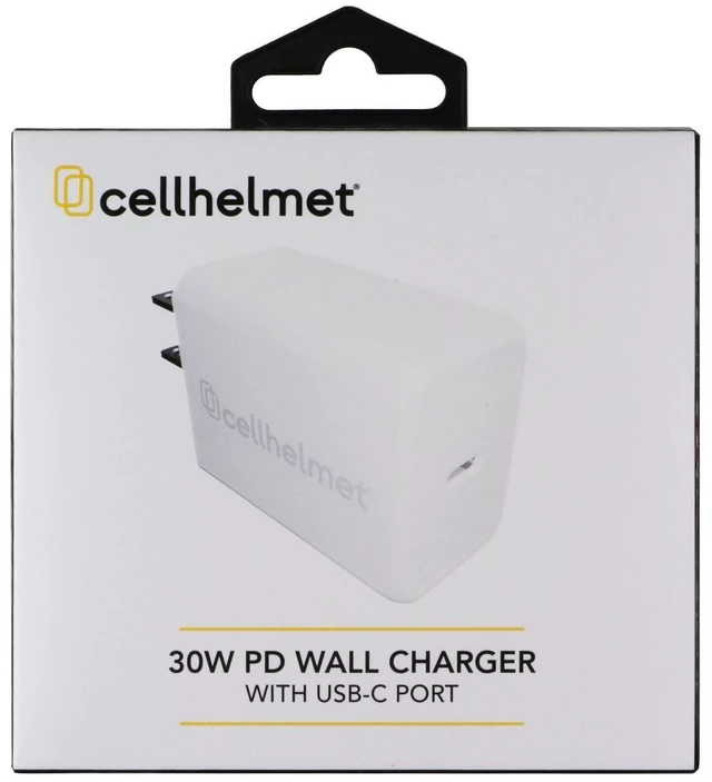 Main image of CellHelmet (30W) PD Wall Charger Adapter with USB-C Port - White